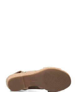 Clarks Giselle Cove Wedge Heels For Women Sand -Heeled shoes Sales Store clr26158200 csand v4d 4