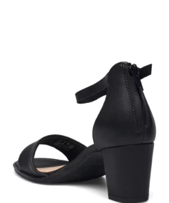 Clarks Kaylin60 2Part Heeled Sandals For Women Black Leather -Heeled shoes Sales Store clr26158453 cblackleather v0d 2