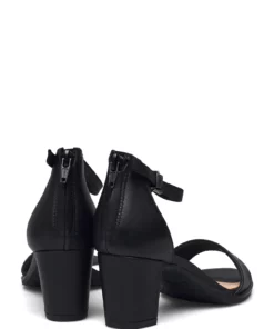 Clarks Kaylin60 2Part Heeled Sandals For Women Black Leather -Heeled shoes Sales Store clr26158453 cblackleather v0d 4