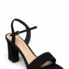 Clarks Vista Strap Heeled Sandals For Women Black Sde