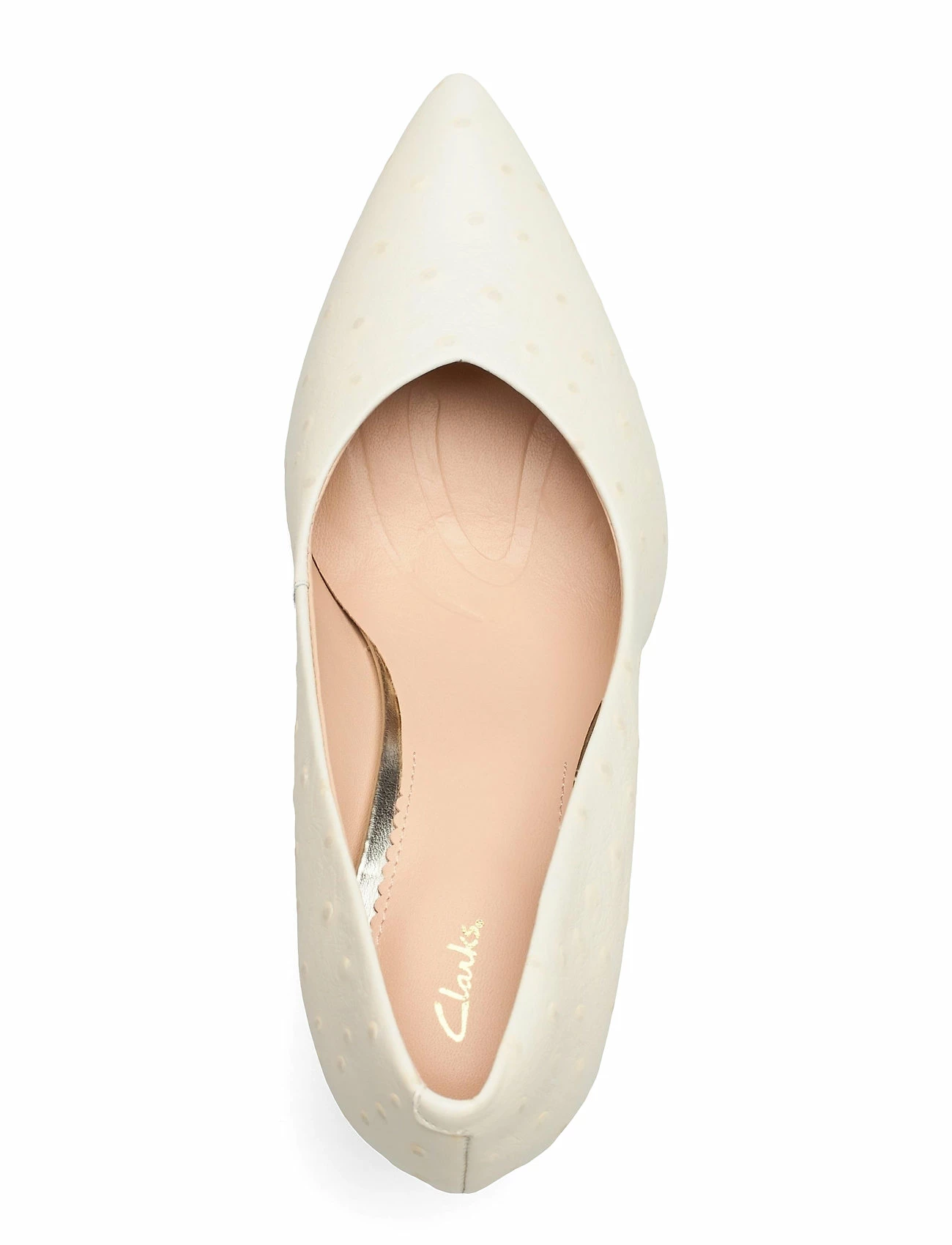 Clarks Genoa85 Court Pumps For Women White Interest 4 Clarks Genoa85 Court Pumps For Women White Interest - Image 4