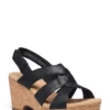 Clarks Giselle Beach Heeled Sandals For Women Black Leather