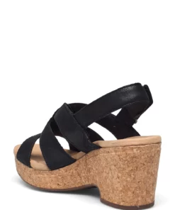 Clarks Giselle Beach Heeled Sandals For Women Black Leather -Heeled shoes Sales Store clr26164788 cblackleather v0d 2