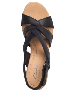 Clarks Giselle Beach Heeled Sandals For Women Black Leather -Heeled shoes Sales Store clr26164788 cblackleather v0d 3