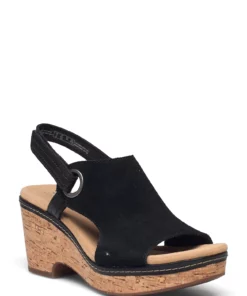 Clarks Giselle Sea Heeled Sandals For Women Black Sde -Heeled shoes Sales Store clr26164789 cblacksde v0d 1