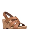 Clarks Giselle Beach Heeled Sandals For Women Tan Leather