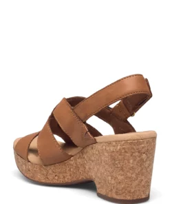 Clarks Giselle Beach Heeled Sandals For Women Tan Leather -Heeled shoes Sales Store clr26164796 ctanleather v3d 2