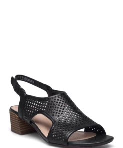 Clarks Caroleigh Star Heeled Sandals For Women Black Leather 11 Clarks Caroleigh Star Heeled Sandals For Women Black Leather -Heeled shoes Sales Store clr26165096 cblackleather v0d 1