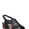 Clarks Caroleigh Star Heeled Sandals For Women Black Leather