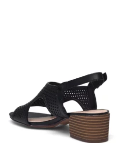 Clarks Caroleigh Star Heeled Sandals For Women Black Leather 8 Clarks Caroleigh Star Heeled Sandals For Women Black Leather -Heeled shoes Sales Store clr26165096 cblackleather v0d 2