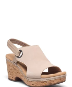 Clarks Giselle Sea Heeled Sandals For Women Sand Suede -Heeled shoes Sales Store clr26165149 csandsuede v4d 1