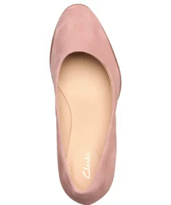 Clarks Kaylin Cara 2 Pumps For Women Rose Suede -Heeled shoes Sales Store clr26165784 crosesuede v5d 3