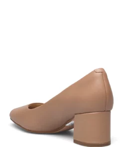 Clarks Sheer55 Court Pumps For Women Praline Leather -Heeled shoes Sales Store clr26165949 cpralineleather v4d 2