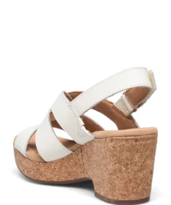 Clarks Giselle Beach Heeled Sandals For Women White Leather -Heeled shoes Sales Store clr26166232 cwhiteleather v1d 2