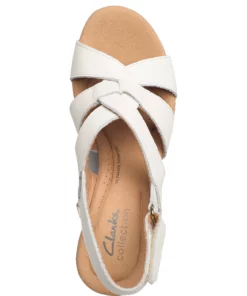Clarks Giselle Beach Heeled Sandals For Women White Leather -Heeled shoes Sales Store clr26166232 cwhiteleather v1d 3