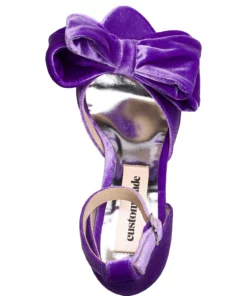 Custommade Marita Velvet Heeled Sandals For Women 268 Deep Lavender -Heeled shoes Sales Store cmm999620031 c268deeplavender 3