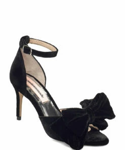 Custommade Marita Velvet Heeled Sandals For Women 268 Deep Lavender -Heeled shoes Sales Store cmm999620031 canthraciteblack v999 1