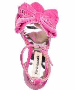 Custommade Marita Velvet Heeled Sandals For Women 268 Deep Lavender -Heeled shoes Sales Store cmm999620031 cfuchsiapink v204 3