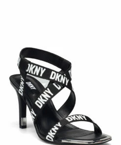 DKNY BANI Heeled Sandals For Women 005 - Black/white -Heeled shoes Sales Store dfrk4129313 c005blackwhite 1