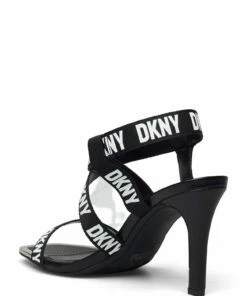 DKNY BANI Heeled Sandals For Women 005 - Black/white -Heeled shoes Sales Store dfrk4129313 c005blackwhite 2