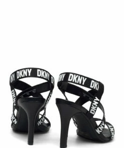 DKNY BANI Heeled Sandals For Women 005 - Black/white -Heeled shoes Sales Store dfrk4129313 c005blackwhite 4
