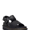 Dr. Martens Voss Black Hydro Leather Wedge Heels For Women