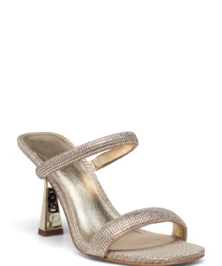 Michael Kors CLARA SANDAL Heeled Sandals For Women 740 Pale Gold -Heeled shoes Sales Store elk40r2clha2s c740palegold v740 1