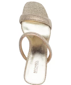 Michael Kors CLARA SANDAL Heeled Sandals For Women 740 Pale Gold -Heeled shoes Sales Store elk40r2clha2s c740palegold v740 3