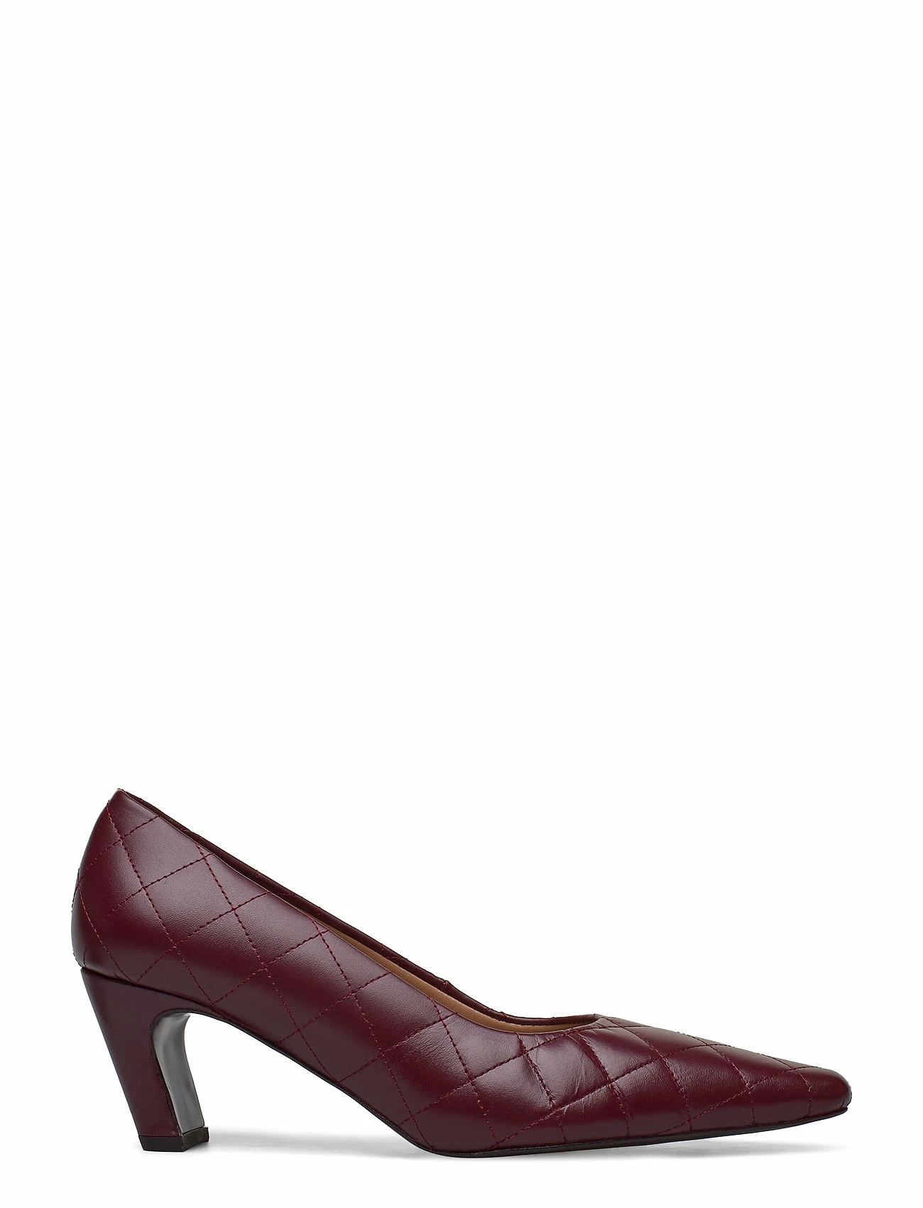 Flattered Iggy Black Leather Quilted Pumps For Women Burgundy 2 Flattered Iggy Black Leather Quilted Pumps For Women Burgundy - Image 2