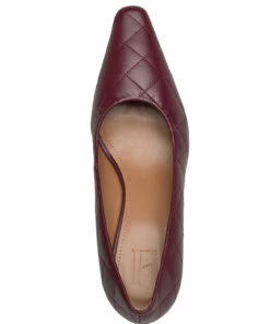 Flattered Iggy Black Leather Quilted Pumps For Women Burgundy 9 Flattered Iggy Black Leather Quilted Pumps For Women Burgundy -Heeled shoes Sales Store fla0411221 cburgundy 3