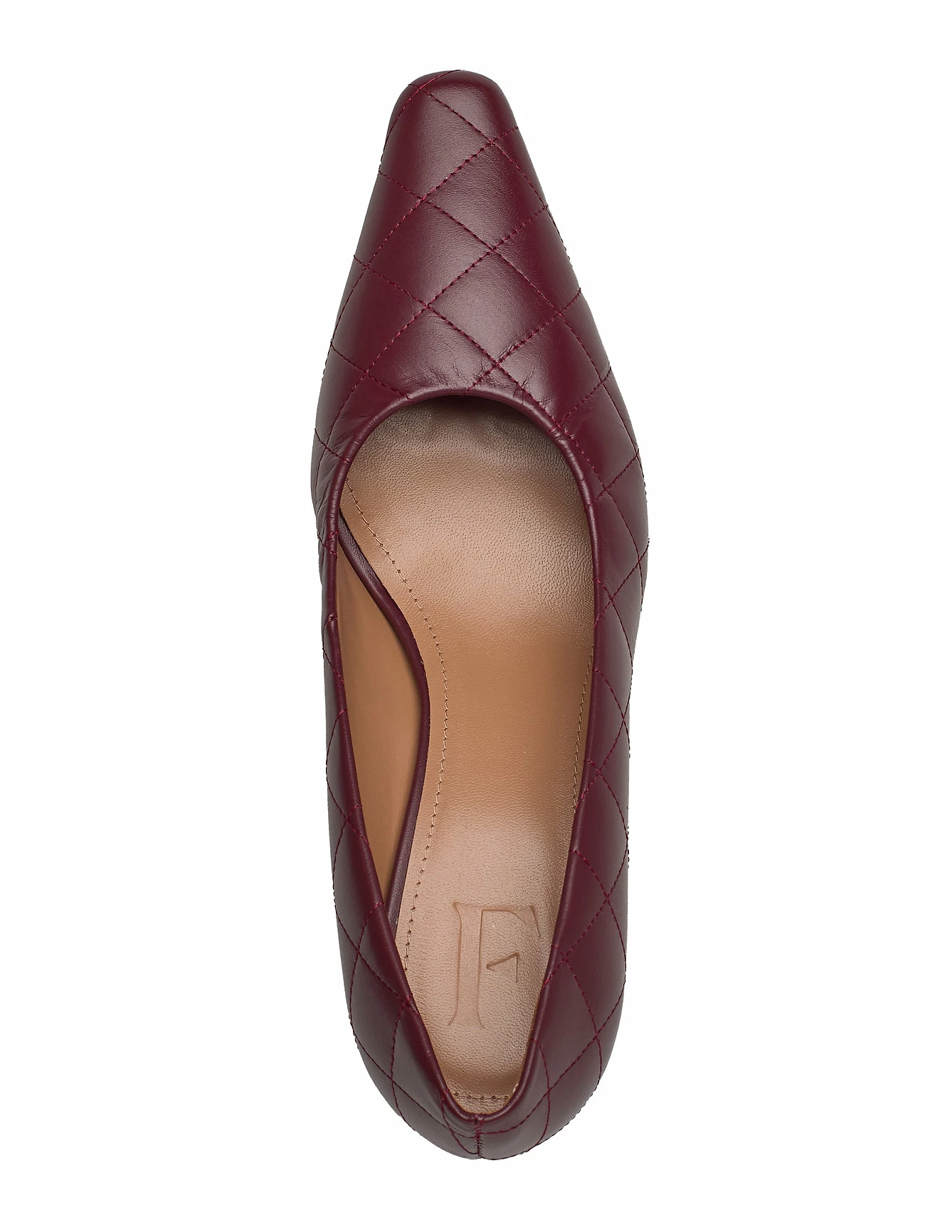 Flattered Iggy Black Leather Quilted Pumps For Women Burgundy 4 Flattered Iggy Black Leather Quilted Pumps For Women Burgundy - Image 4