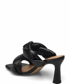 Flattered River Leather Heeled Sandals For Women Black 55 Flattered River Leather Heeled Sandals For Women Black -Heeled shoes Sales Store fla0416001 cblack 2