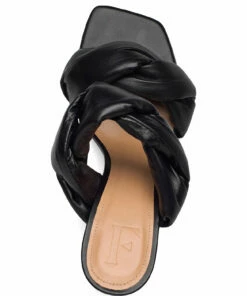 Flattered River Leather Heeled Sandals For Women Black 56 Flattered River Leather Heeled Sandals For Women Black -Heeled shoes Sales Store fla0416001 cblack 3