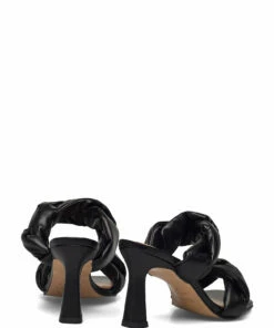 Flattered River Leather Heeled Sandals For Women Black 57 Flattered River Leather Heeled Sandals For Women Black -Heeled shoes Sales Store fla0416001 cblack 4