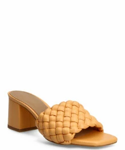 Flattered Odessa Bleached Heeled Sandals For Women Bleached Orange