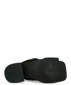 Ganni Square Toe Heeled Ruched Sandal Heeled Sandals For Women Black -Heeled shoes Sales Store gans1794 cblack 4