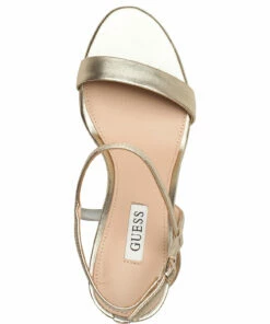 GUESS KABELLE Heeled Sandals For Women Platino 9 GUESS KABELLE Heeled Sandals For Women Platino -Heeled shoes Sales Store guefl5kablem03 cplatino vplati 3
