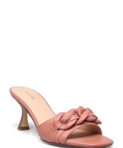 GUESS DILLIE Heeled Sandals For Women White -Heeled shoes Sales Store guefl6dlllea03 csalmon vsalmo