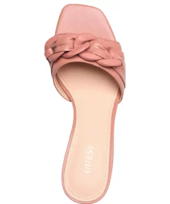 GUESS DILLIE Heeled Sandals For Women White -Heeled shoes Sales Store guefl6dlllea03 csalmon vsalmo 3