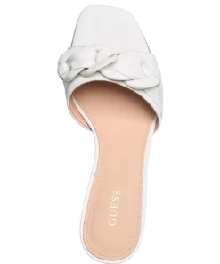 GUESS DILLIE Heeled Sandals For Women White -Heeled shoes Sales Store guefl6dlllea03 cwhite vwhite 3