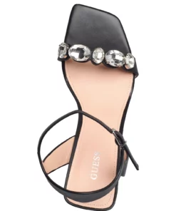GUESS MALINY Heeled Sandals For Women Black -Heeled shoes Sales Store guefl6mlylea03 cblack vblack 3