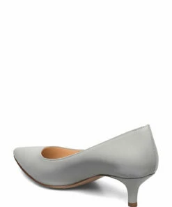 Jennie-Ellen Loui Pumps For Women Grey Leather -Heeled shoes Sales Store jen1801p005 cgreyleather 2