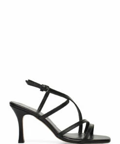 Jennie-Ellen Anais Heeled Sandals For Women Black Leather 24 Jennie-Ellen Anais Heeled Sandals For Women Black Leather -Heeled shoes Sales Store jen2001s003 cblackleather 1
