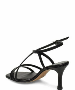 Jennie-Ellen Anais Heeled Sandals For Women Black Leather 25 Jennie-Ellen Anais Heeled Sandals For Women Black Leather -Heeled shoes Sales Store jen2001s003 cblackleather 2