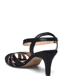 Jonak Paris 264-DOLIATE VELOURS LAMINE Heeled Sandals For Women Black -Heeled shoes Sales Store jon6000397 cblack 2