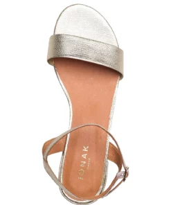 Jonak Paris 225-VIA BIS REPT METALLISE Heeled Sandals For Women Gold -Heeled shoes Sales Store jon6000876 cgold 3
