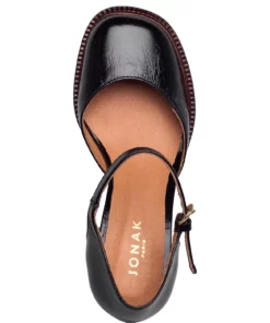 Jonak Paris 429-BUCKET CUIR VIEILLI Heeled Sandals For Women Black 9 Jonak Paris 429-BUCKET CUIR VIEILLI Heeled Sandals For Women Black -Heeled shoes Sales Store jon7000213 cblack 3