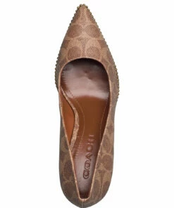 Coach WAVERLY BEADCHAIN PUMP Pumps For Women Beige -Heeled shoes Sales Store oacg4374 cbeige 3
