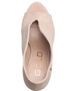 GOLD Rubio Suede Camello 193 Heeled Sandals For Women -Heeled shoes Sales Store old26441 crubiosuedecamello v193 3