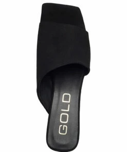 GOLD Rubio Suede Black 299 Heeled Sandals For Women -Heeled shoes Sales Store old27580 crubiosuedeblack v199 3